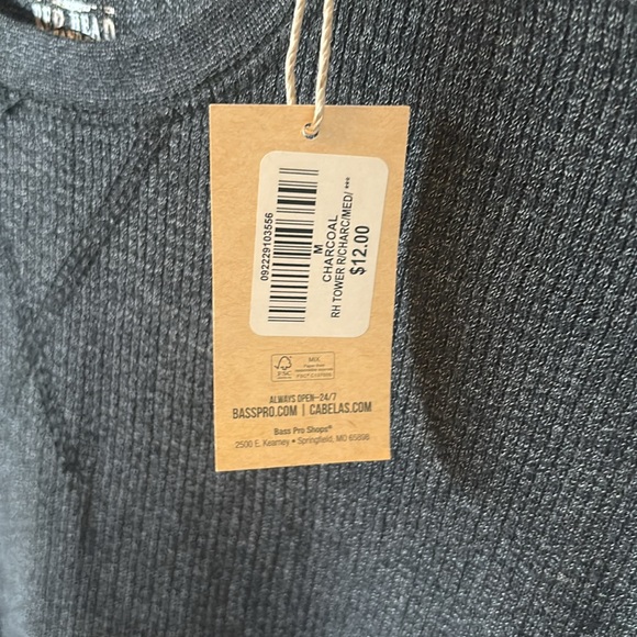 Men’s Red Head waffle knit long sleeve shirt - Picture 4 of 5